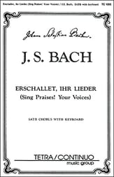 Erschallet Ihr Lieder SATB choral sheet music cover